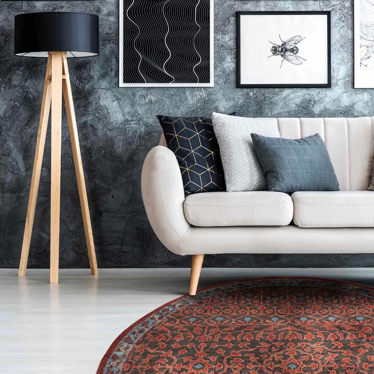 Coptic Hand Tufted Woollen Round carpet