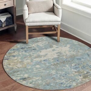 Rumi Hand Tufted Woollen and Viscose Round carpet