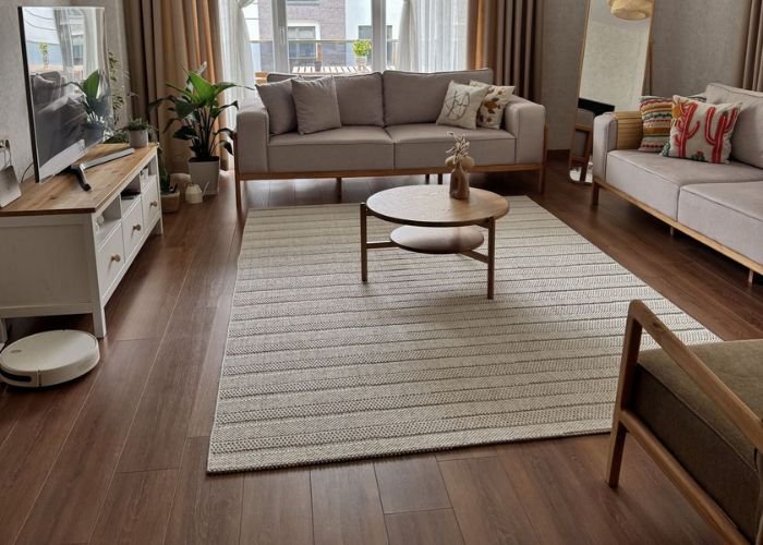 contemporary living room rug