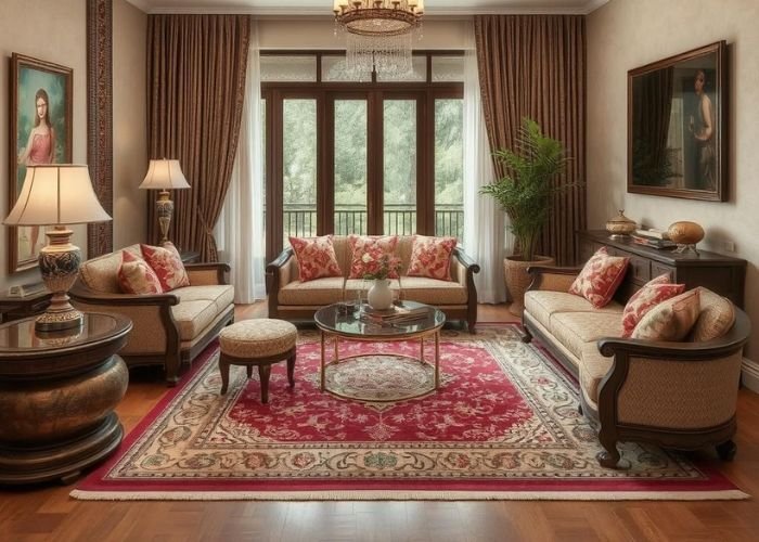 persian style iranian carpet